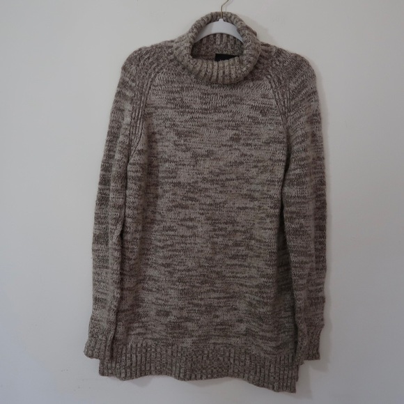 ZARA KNIT Beige Chunky Knit Turtleneck Sweater - Picture 2 of 7